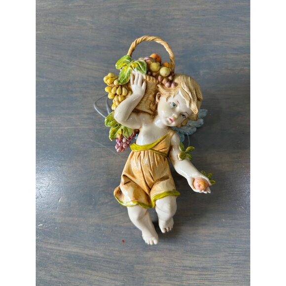 Vintage Fontanini Angel Cherub Figurine Ornament Depose Italy 5.5" - Picture 1 of 4